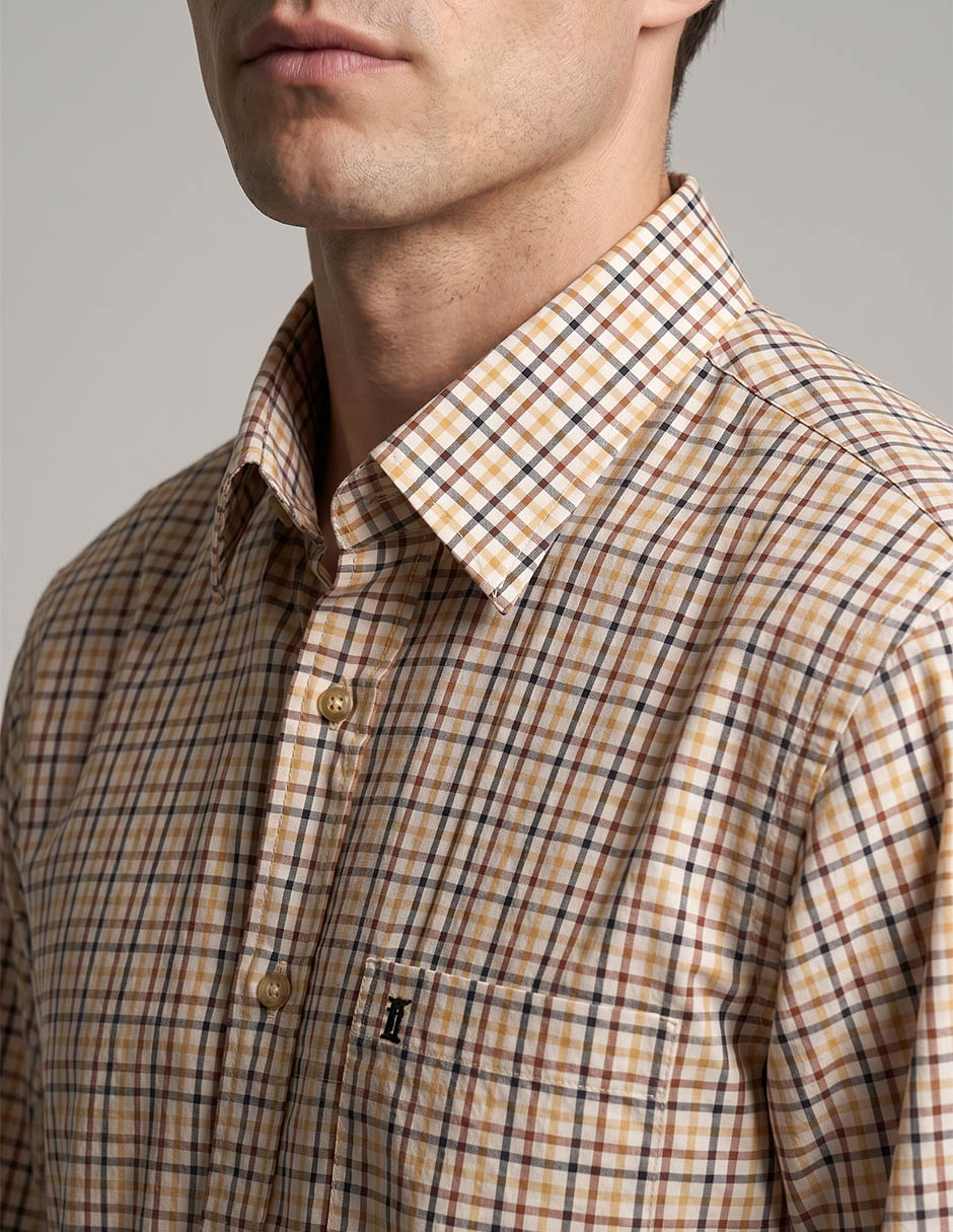 Camisa casual de algodón manga larga para hombre 3