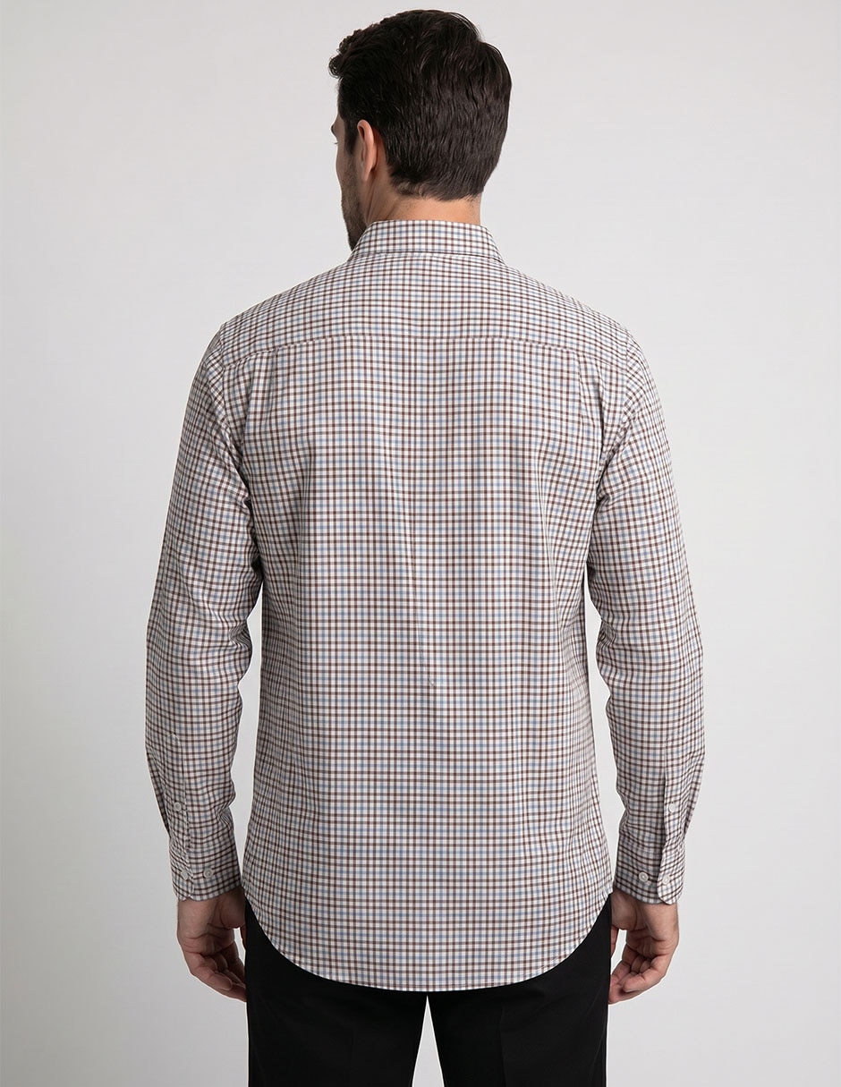 Camisa casual de algodón manga larga para hombre 2