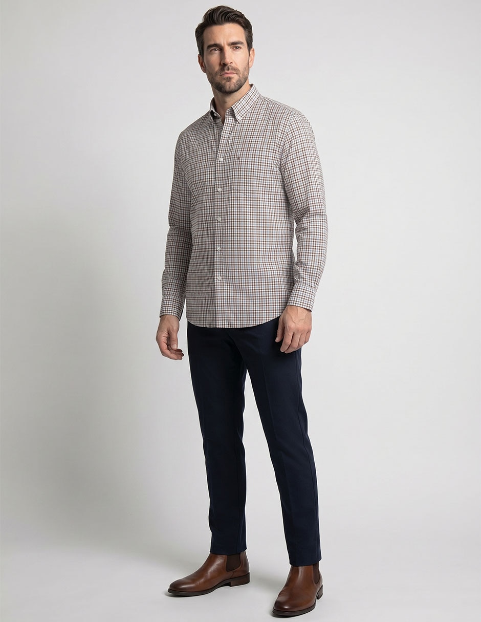 Camisa casual de algodón manga larga para hombre 3