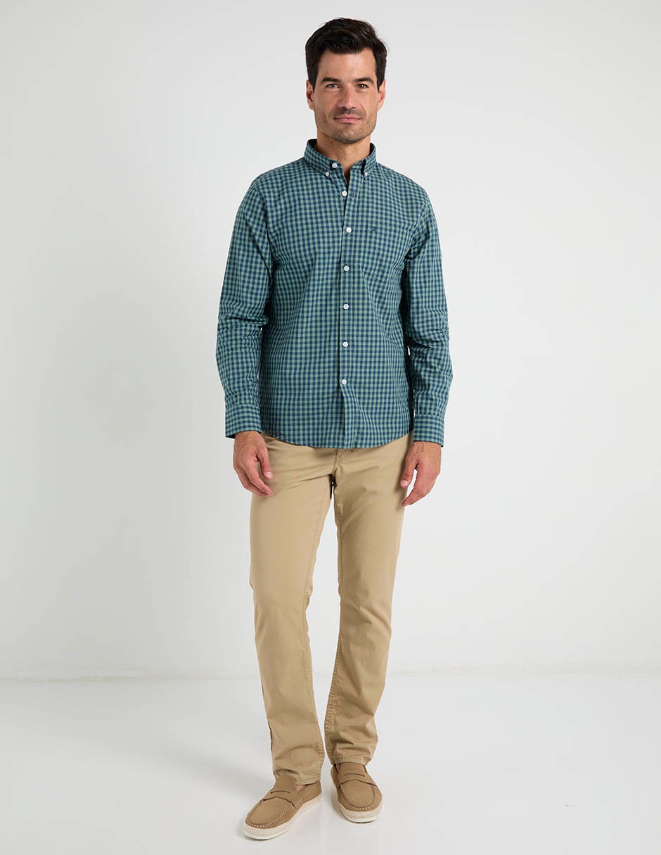 Camisa de algodón manga larga para hombre 4