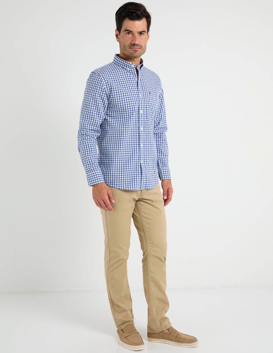 Camisa casual de algodón manga larga para hombre 3