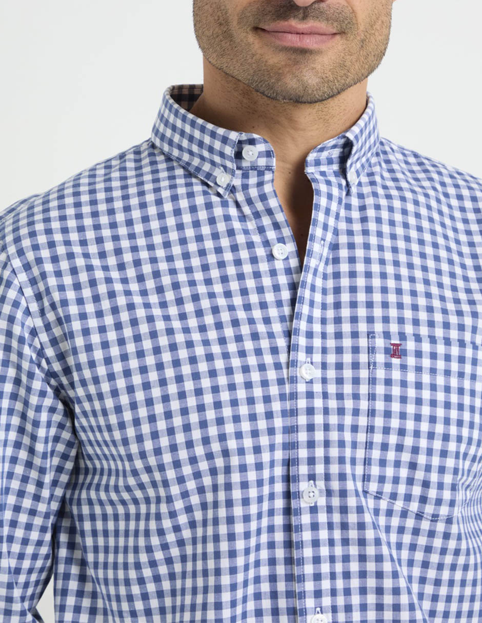 Camisa casual de algodón manga larga para hombre 4