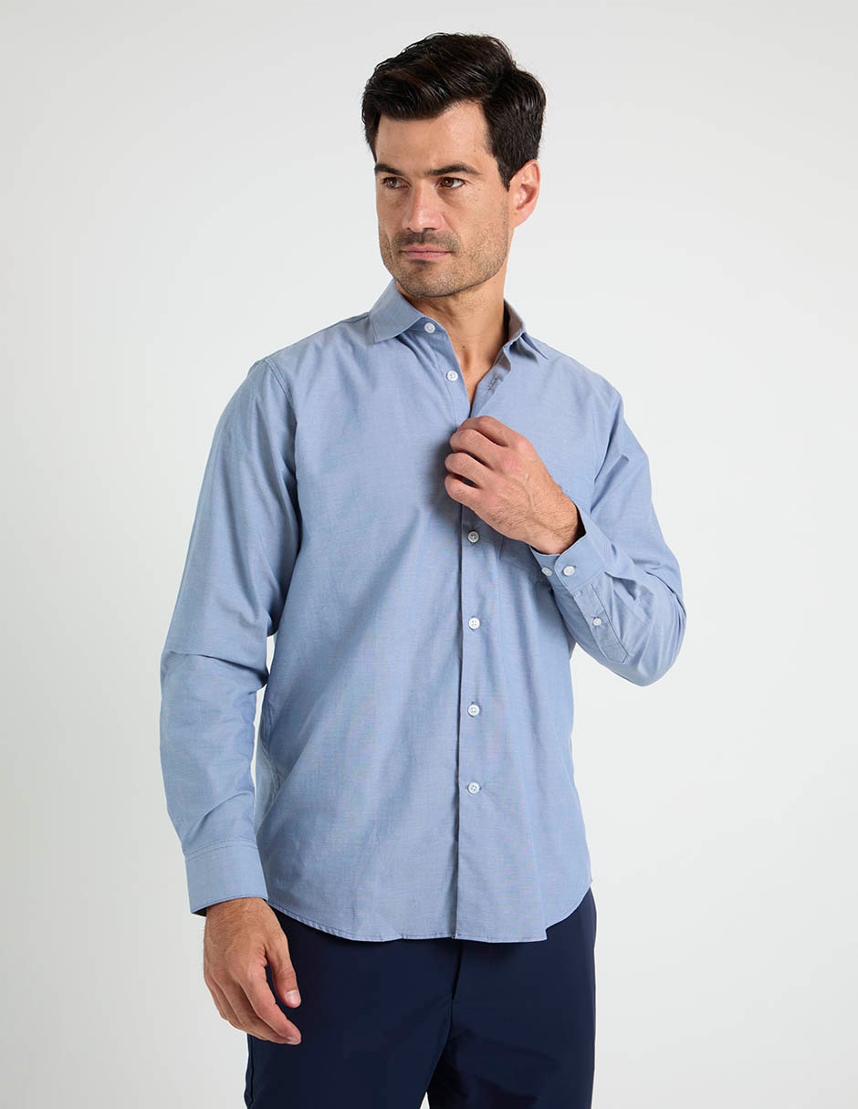 Camisa casual manga larga para hombre 2