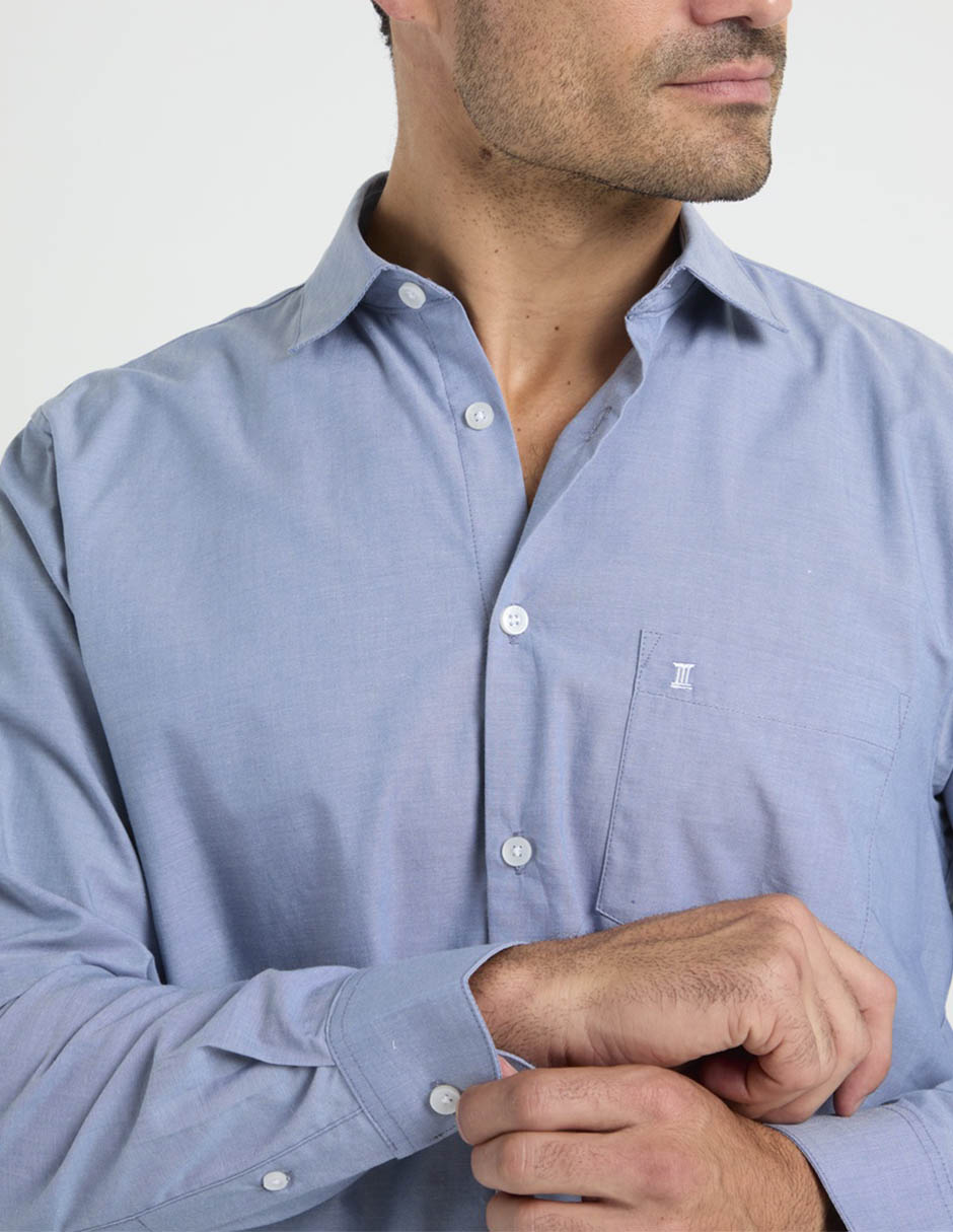 Camisa casual manga larga para hombre 4