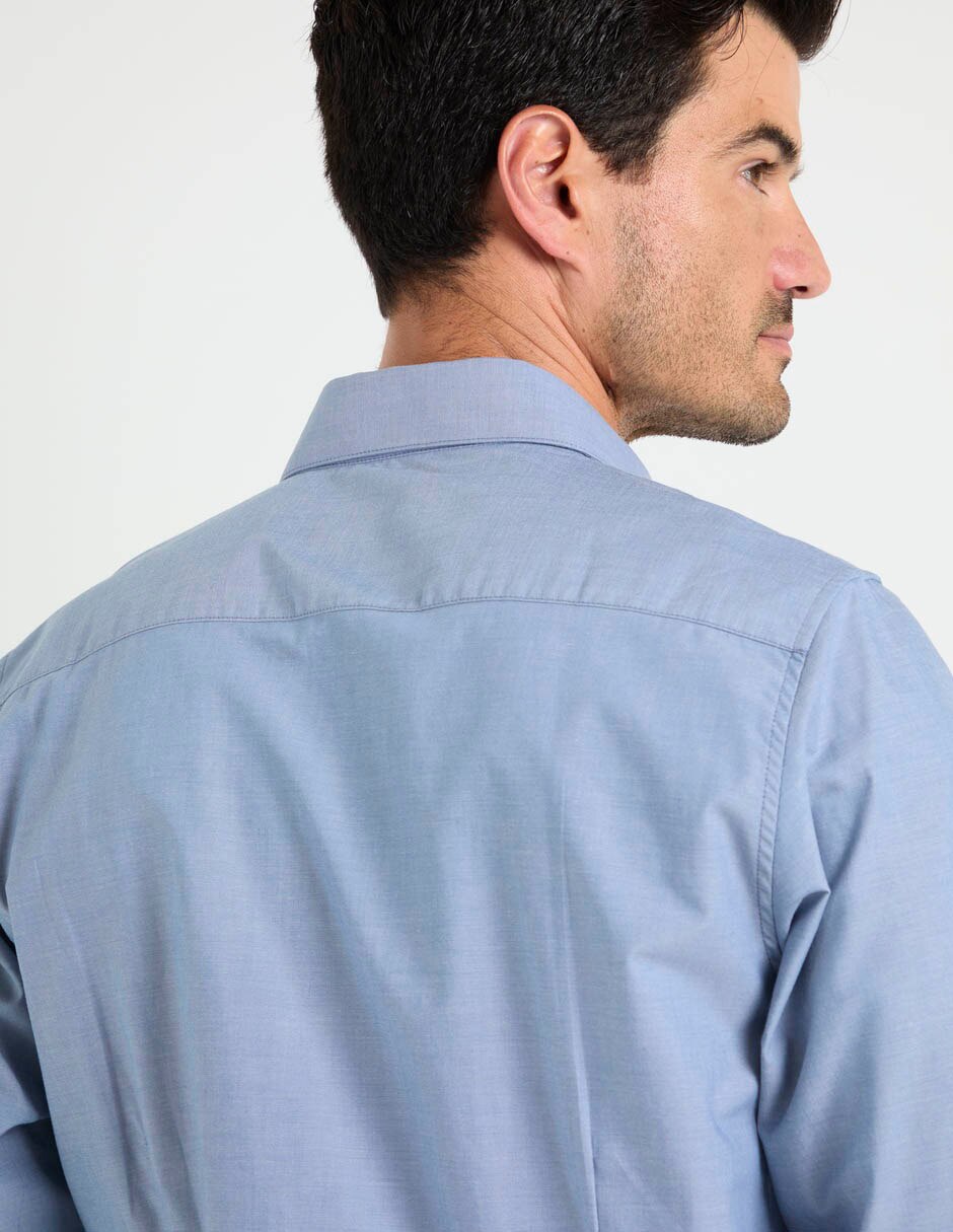 Camisa de algodón manga larga para hombre