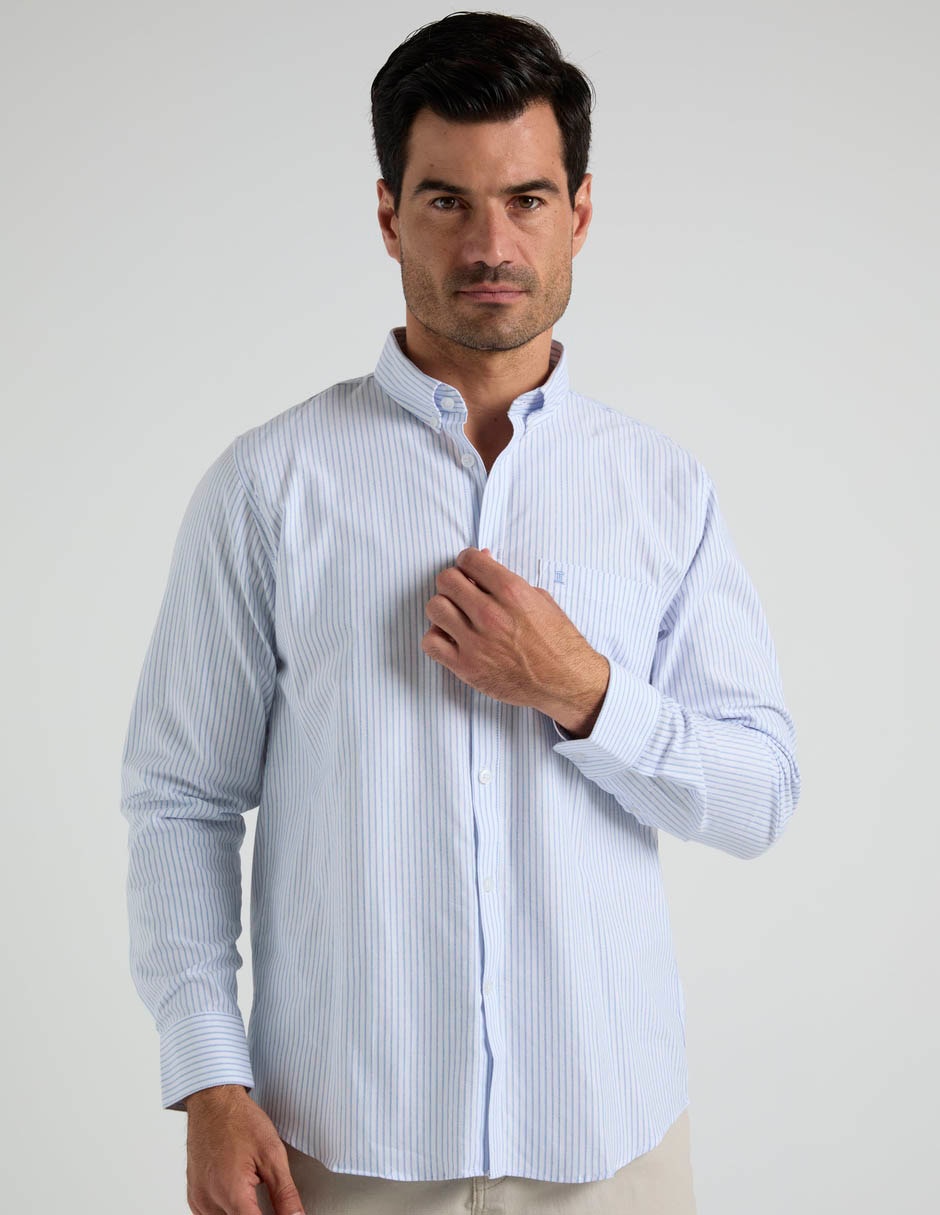 Camisa business casual Dioro de algodón manga larga para hombre
