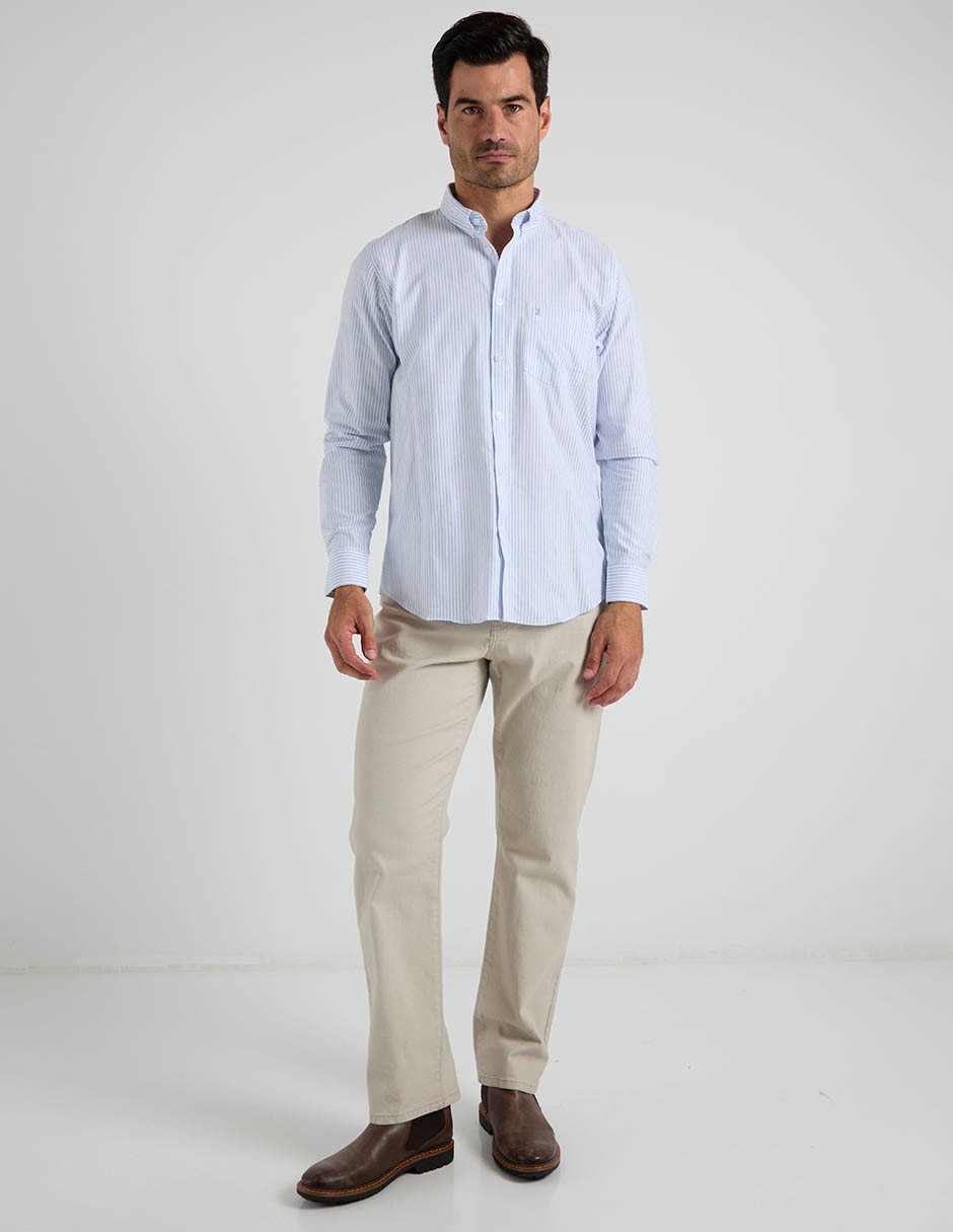 Camisa business casual Dioro de algodón manga larga para hombre