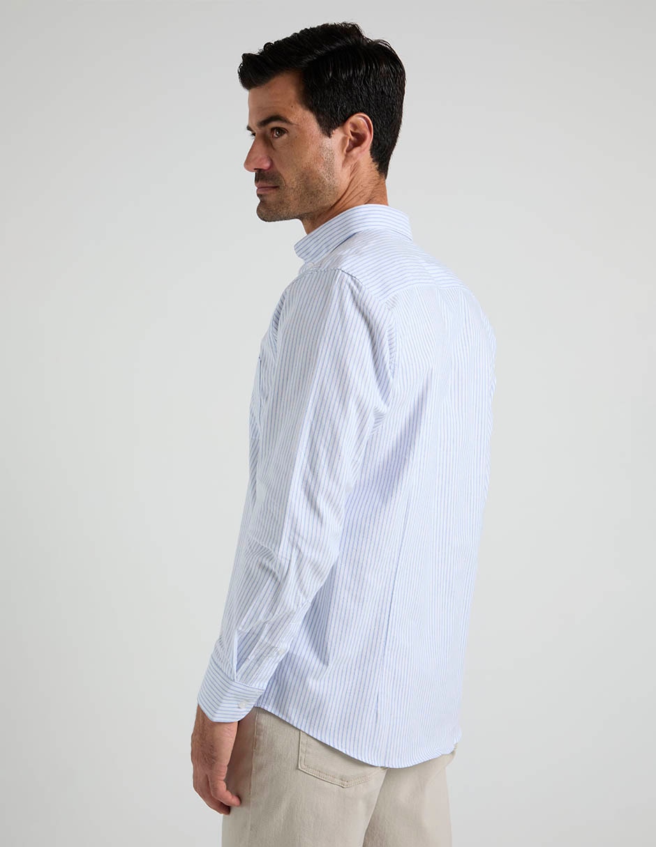Camisa business casual Dioro de algodón manga larga para hombre