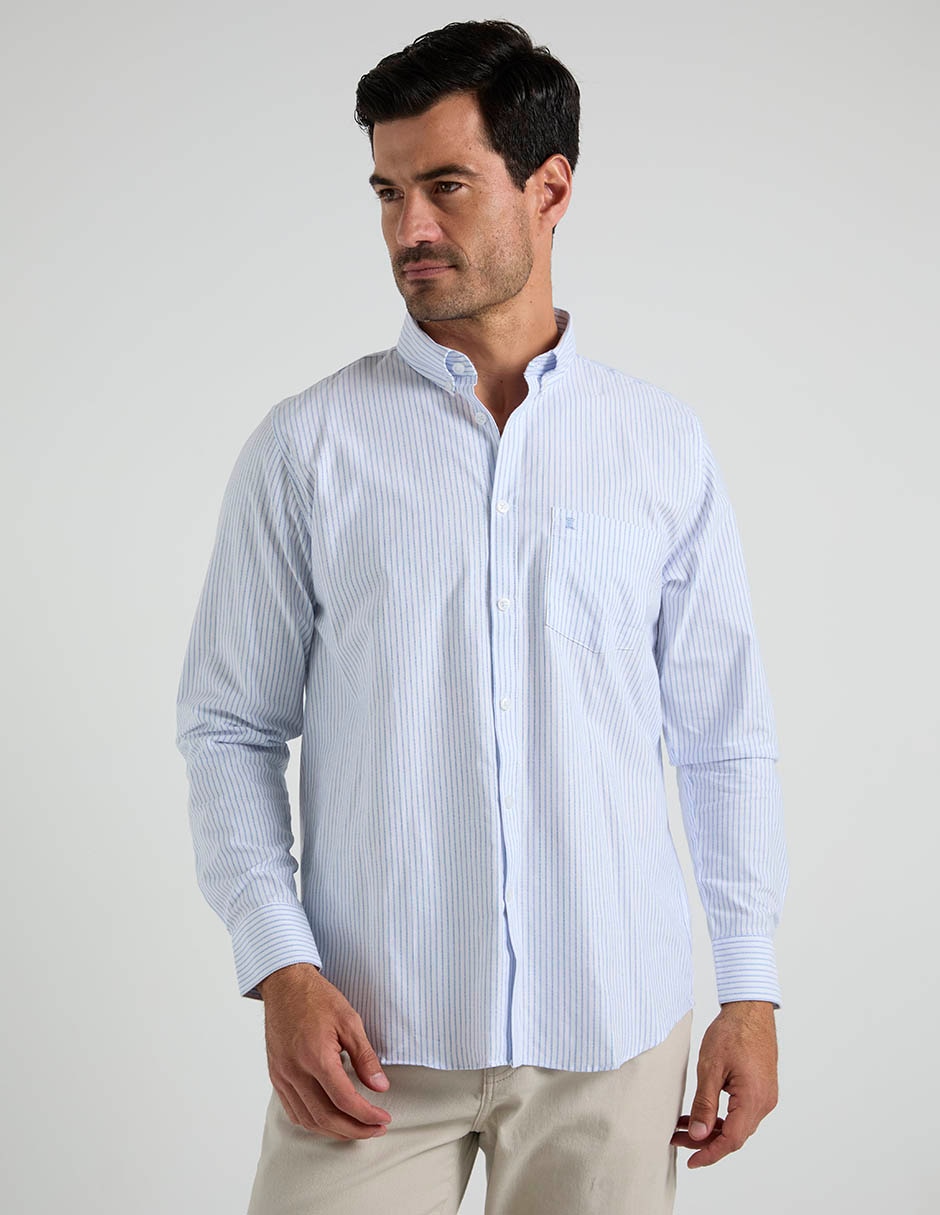 Camisa business casual Dioro de algodón manga larga para hombre