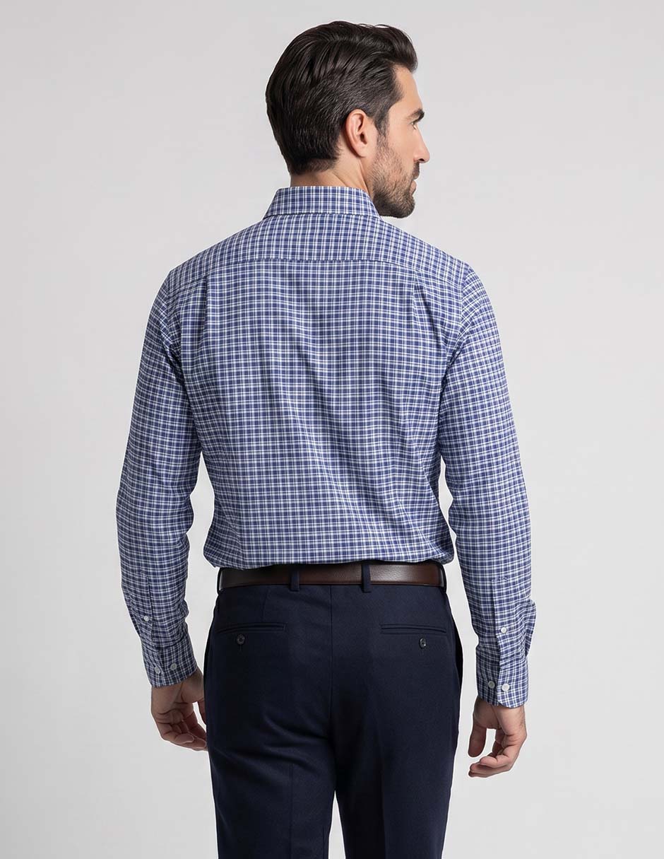 Camisa casual de algodón manga larga para hombre 2