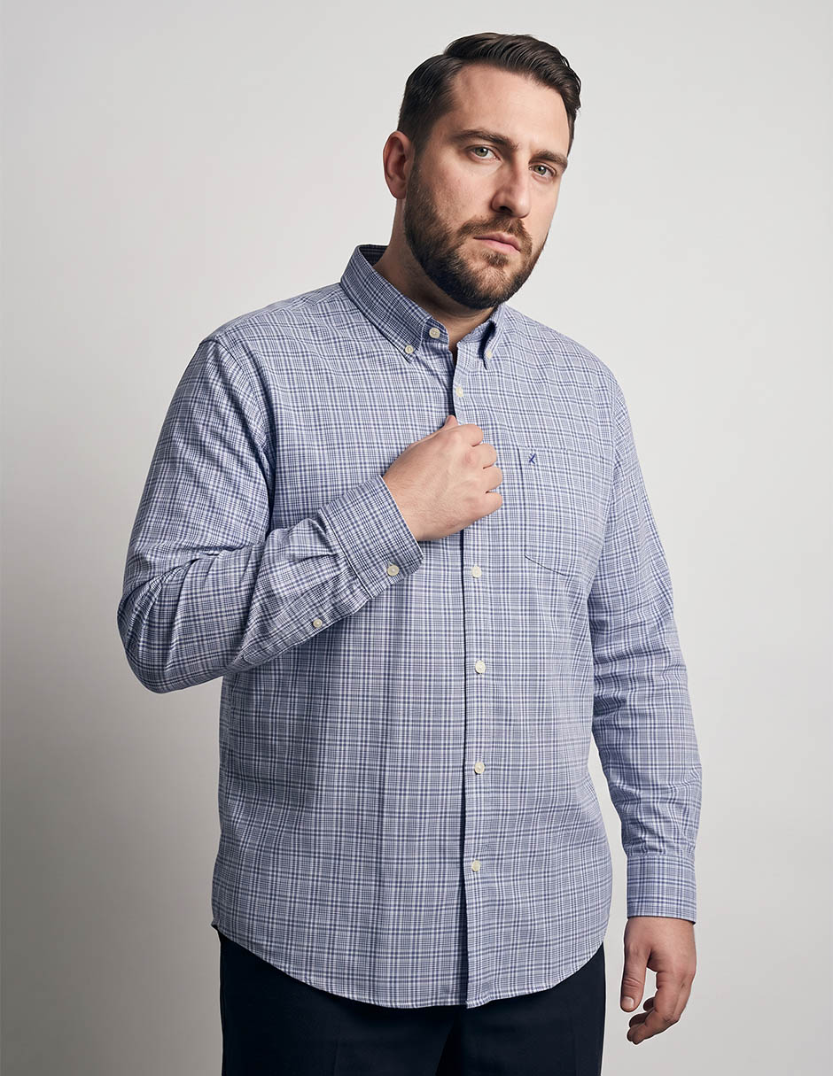 Camisa manga larga de algodón para hombre Camisa manga larga de algodón para hombre