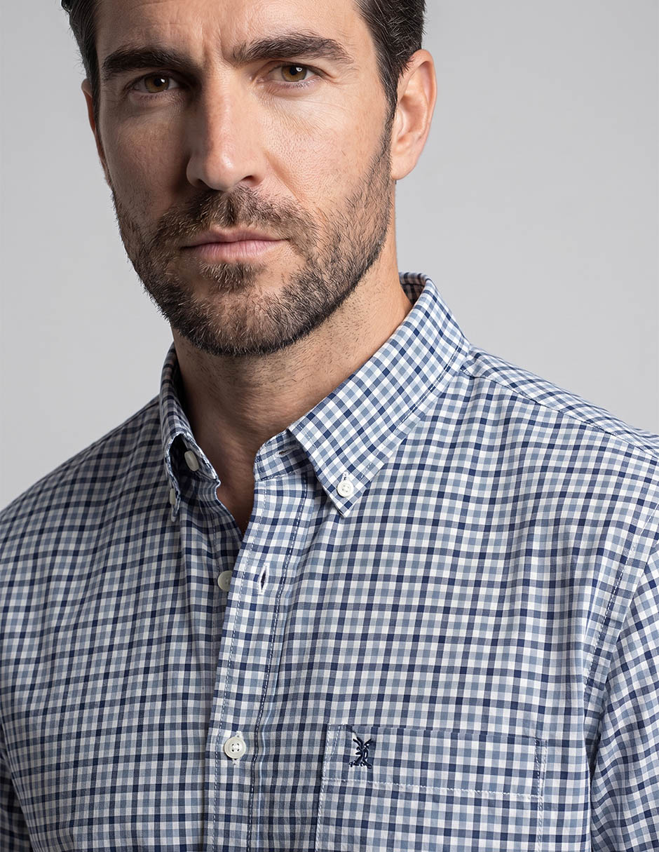 Camisa de algodón dioro para hombre