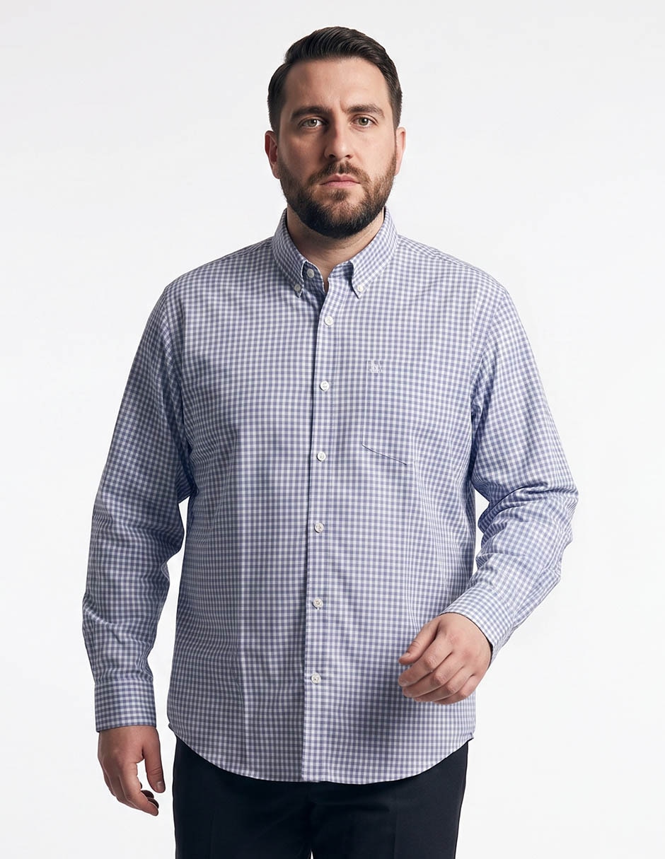 Camisa casual de algodón manga larga para hombre Camisa casual de algodón manga larga para hombre