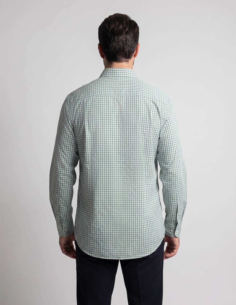 Camisa casual de algodón manga larga para hombre 2