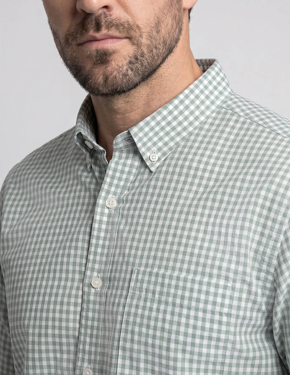 Camisa casual de algodón manga larga para hombre 3