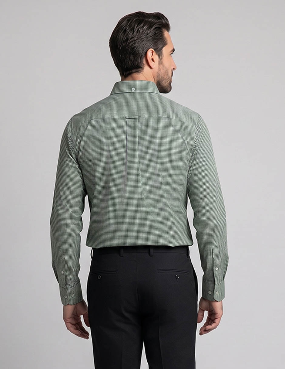 Camisa casual de algodón manga larga para hombre 2