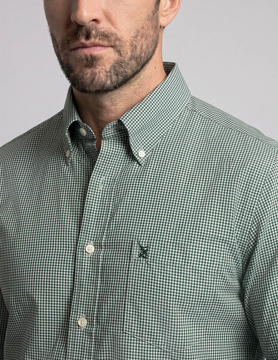 Camisa casual de algodón manga larga para hombre 3