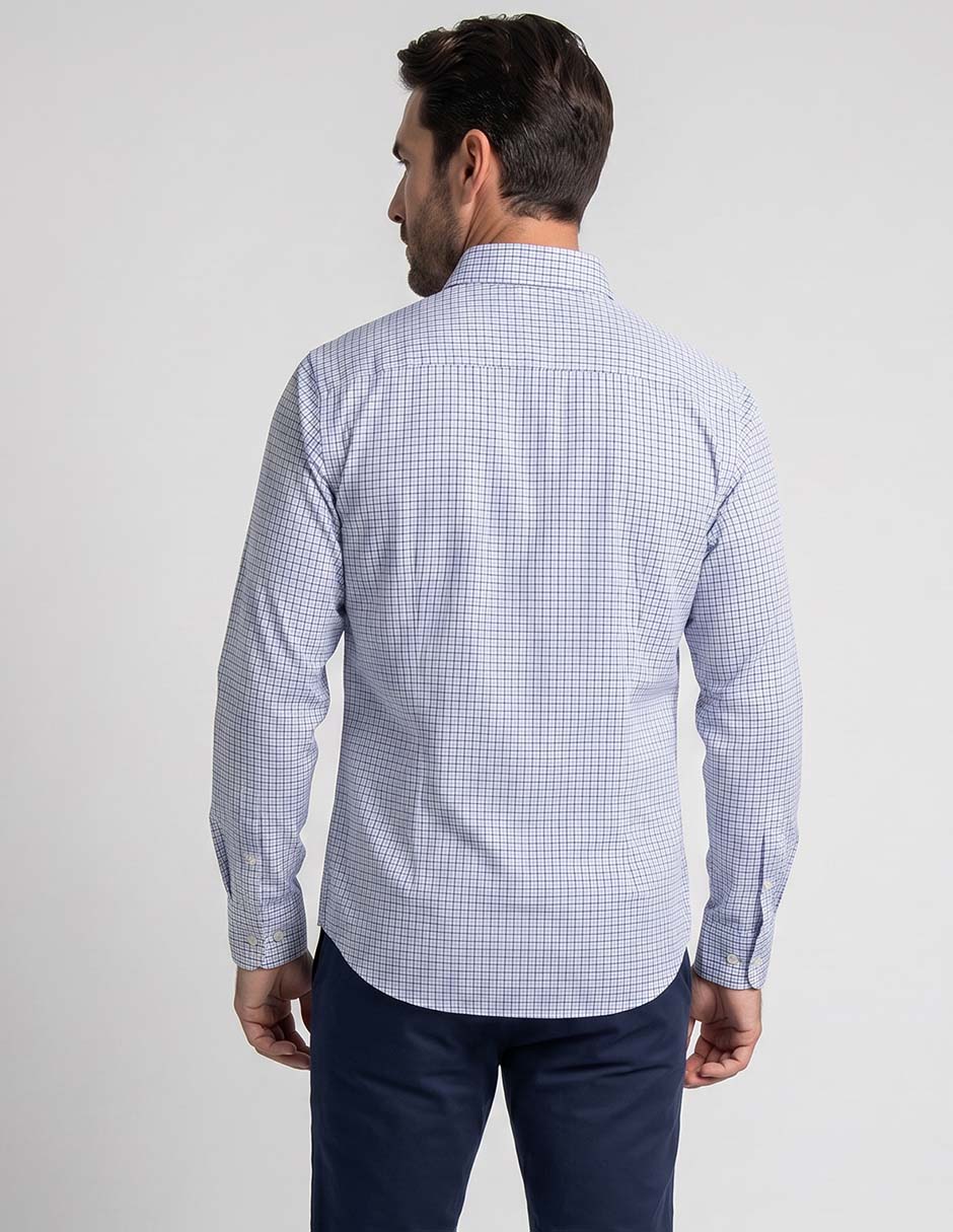 Camisa casual de algodón manga larga para hombre