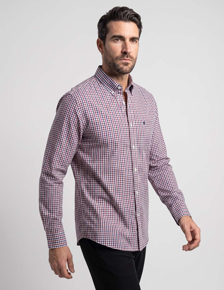 Camisa casual de algodón manga larga para hombre Camisa casual de algodón manga larga para hombre