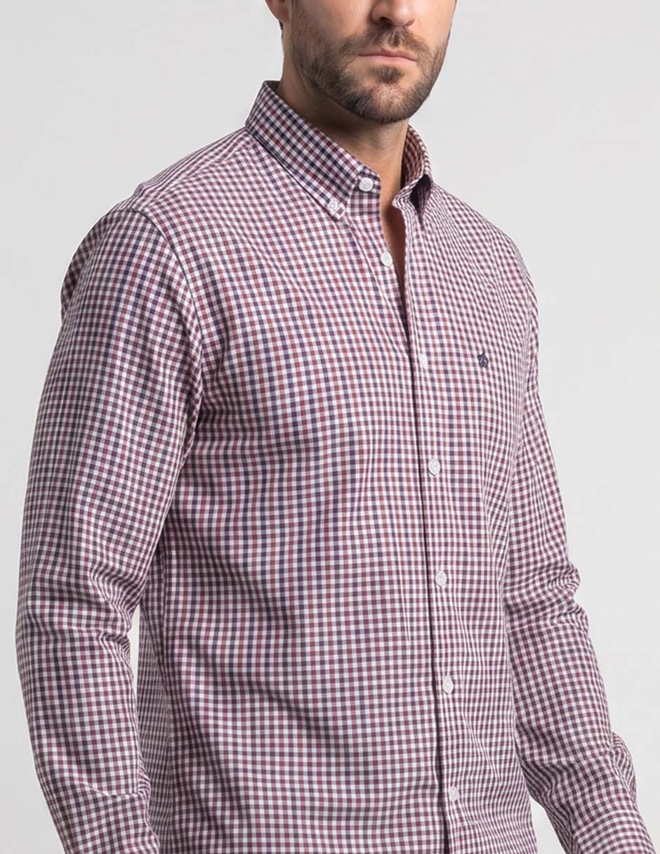 Camisa casual de algodón manga larga para hombre 2