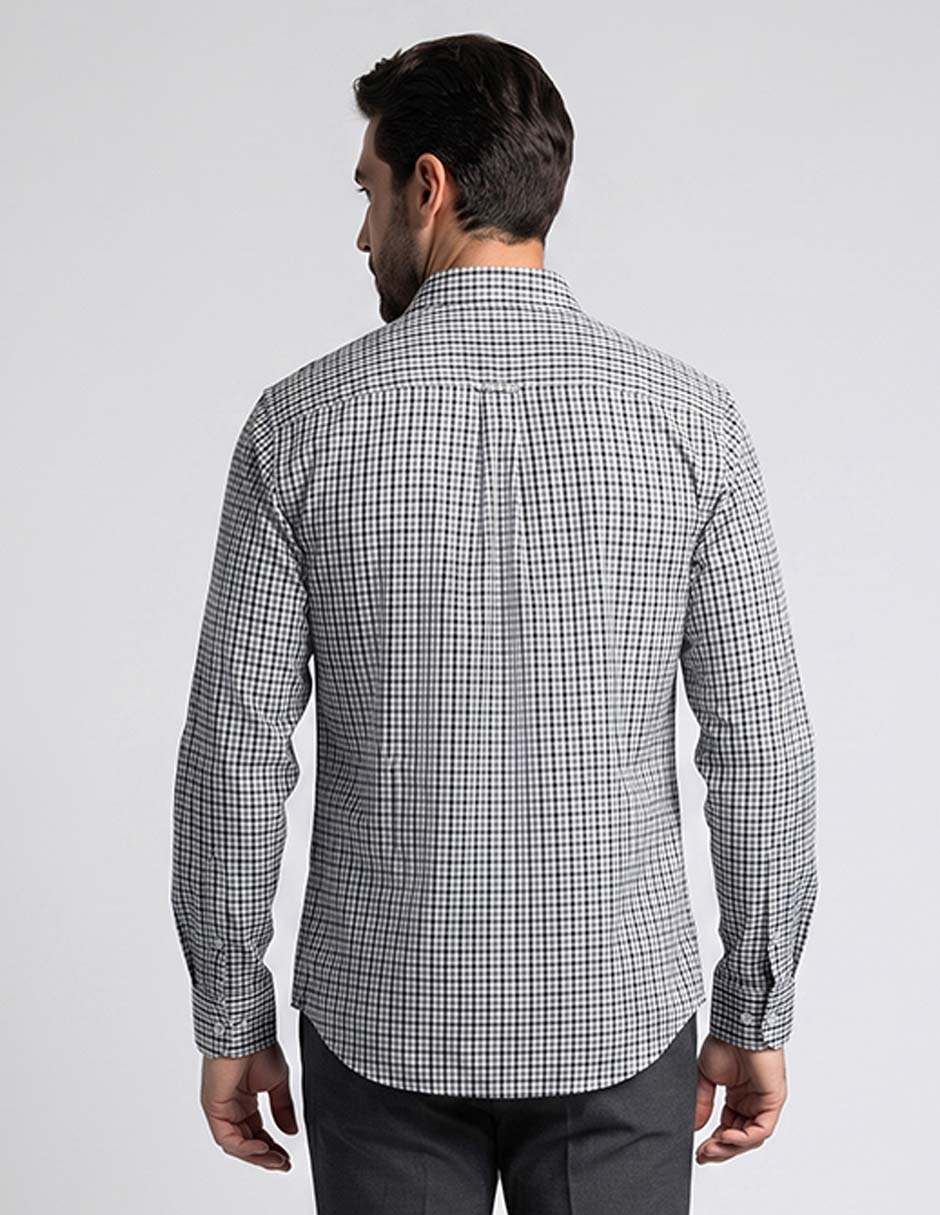 Camisa casual de algodón manga larga para hombre