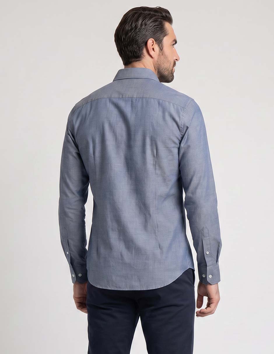 Camisa casual manga larga para hombre 2