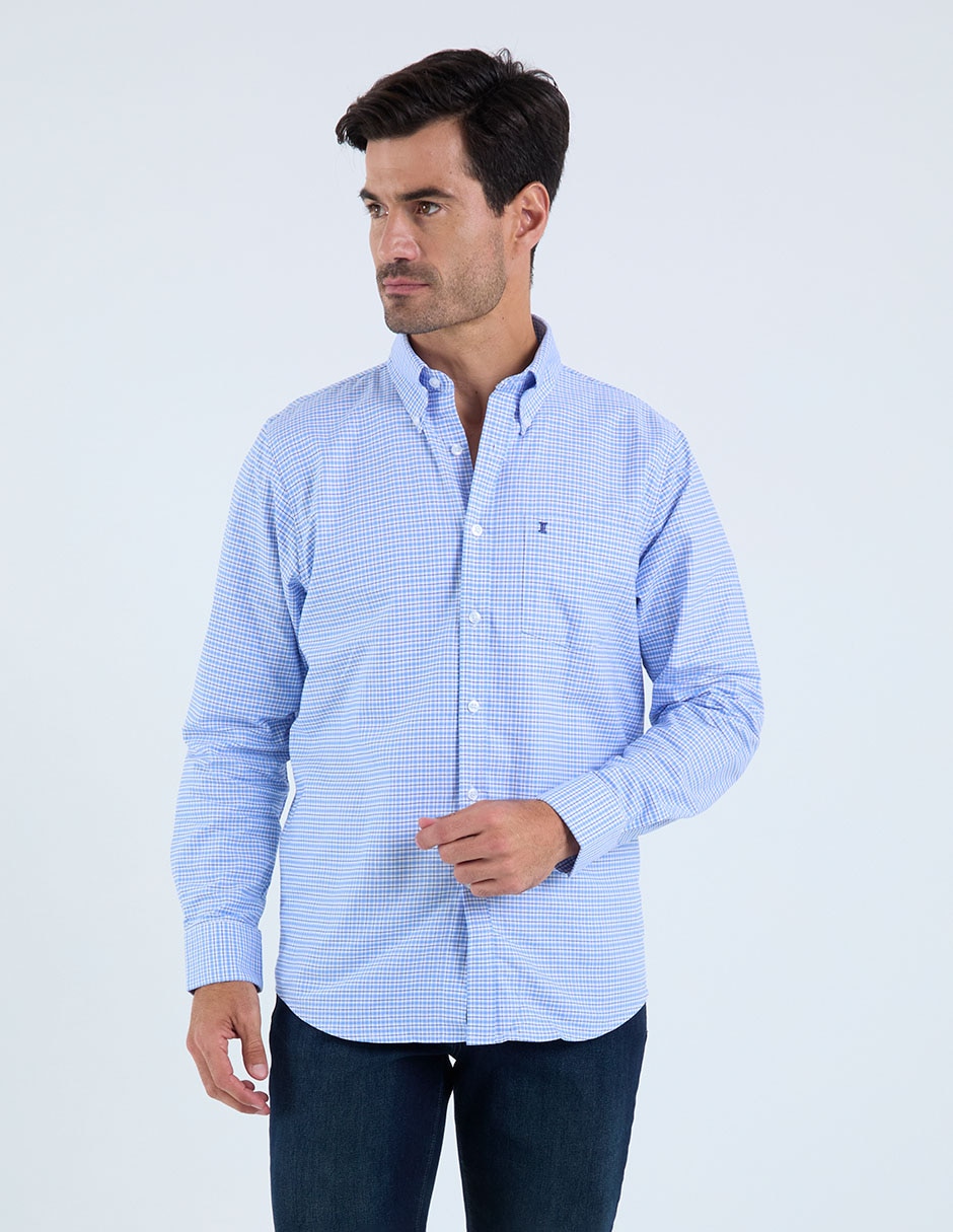 Camisa business casual Dioro de algodón manga larga para hombre