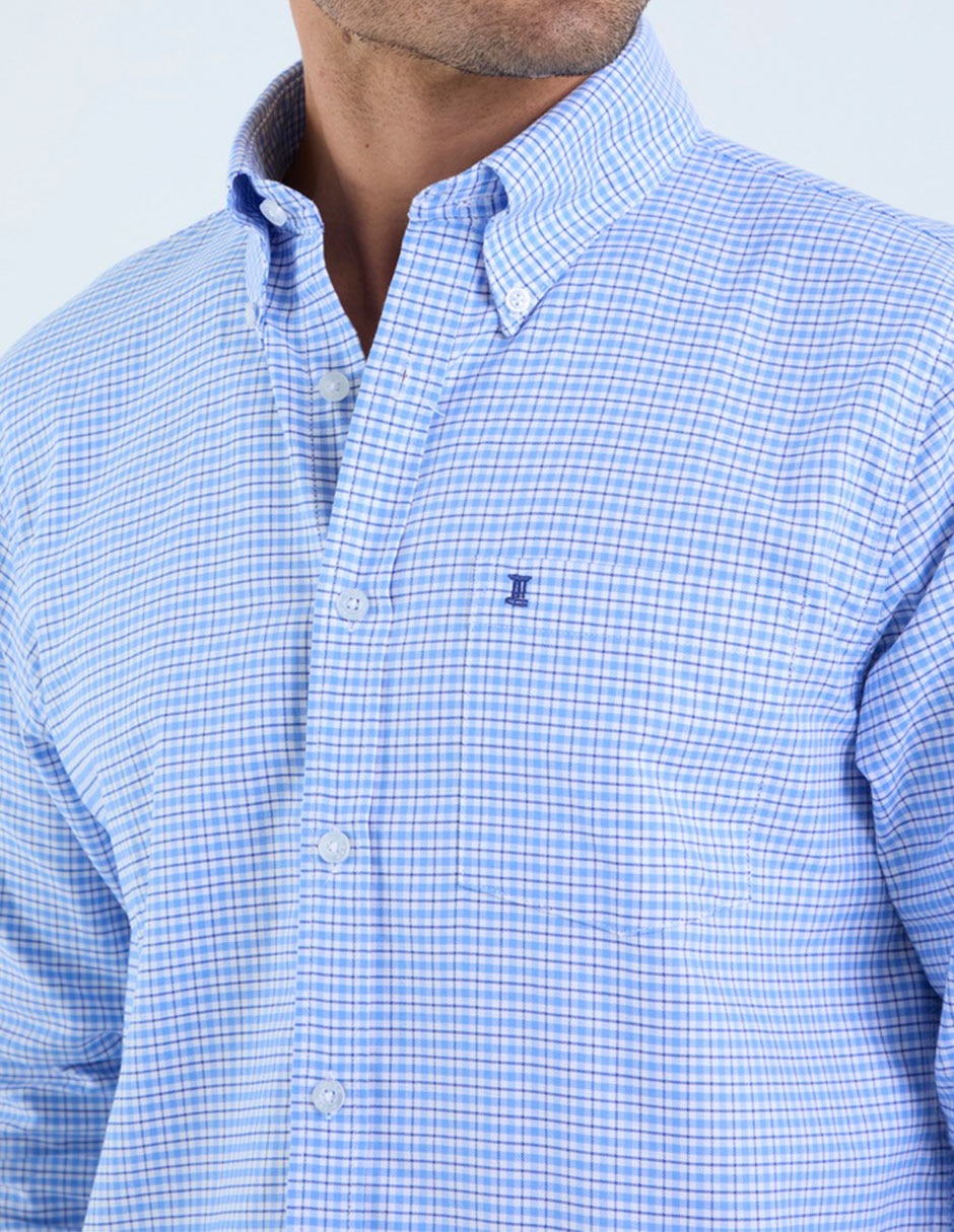 Camisa business casual Dioro de algodón manga larga para hombre