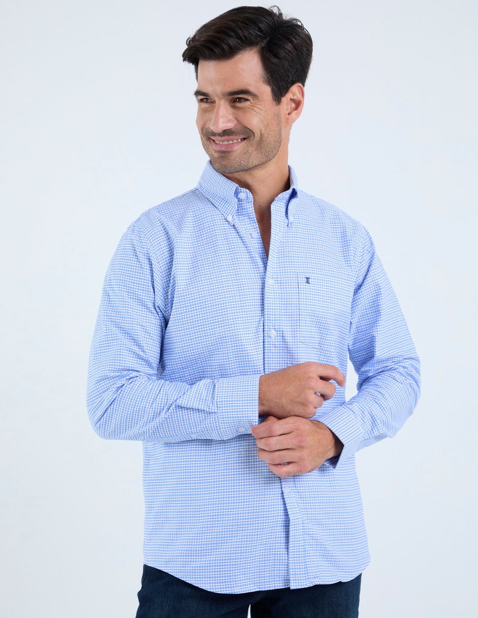 Camisa business casual Dioro de algodón manga larga para hombre