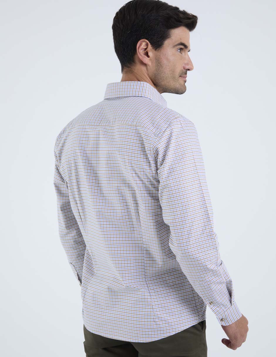 Camisa casual Dioro de algodón manga larga para hombre
