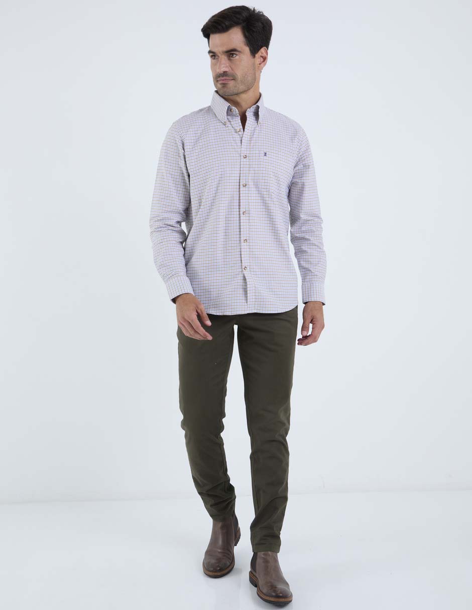 Camisa casual Dioro de algodón manga larga para hombre