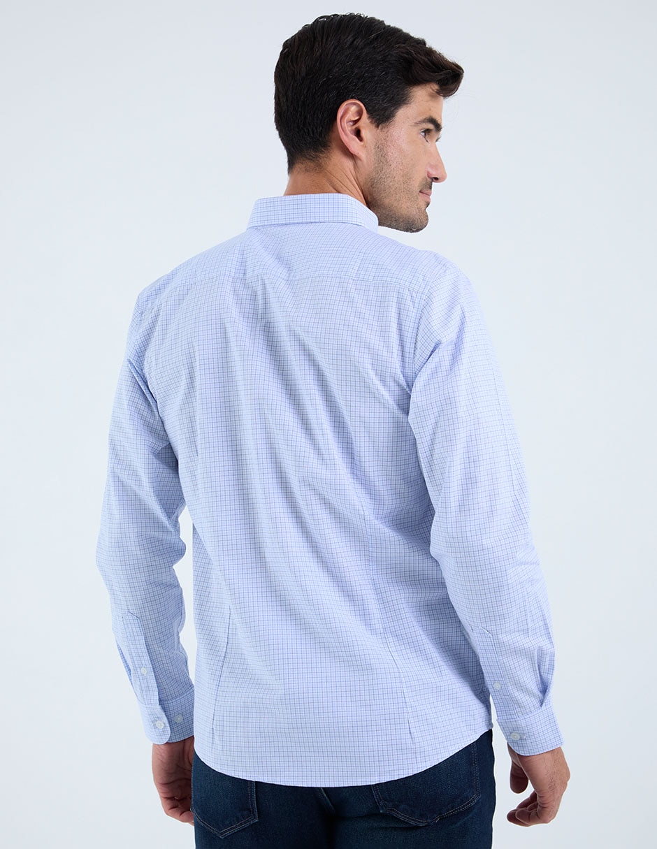 Camisa business casual de algodón manga larga para hombre 2