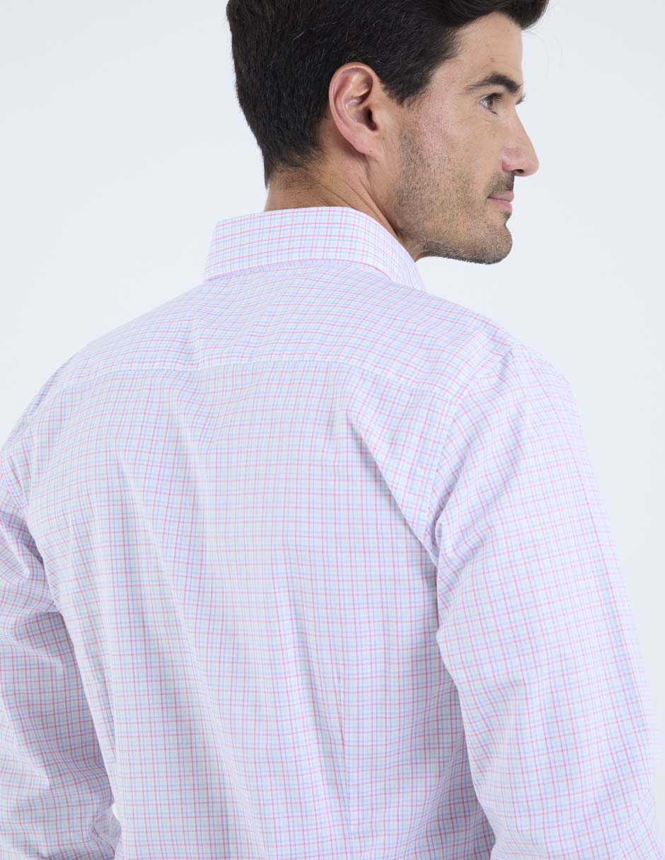 Camisa business casual de algodón manga larga para hombre