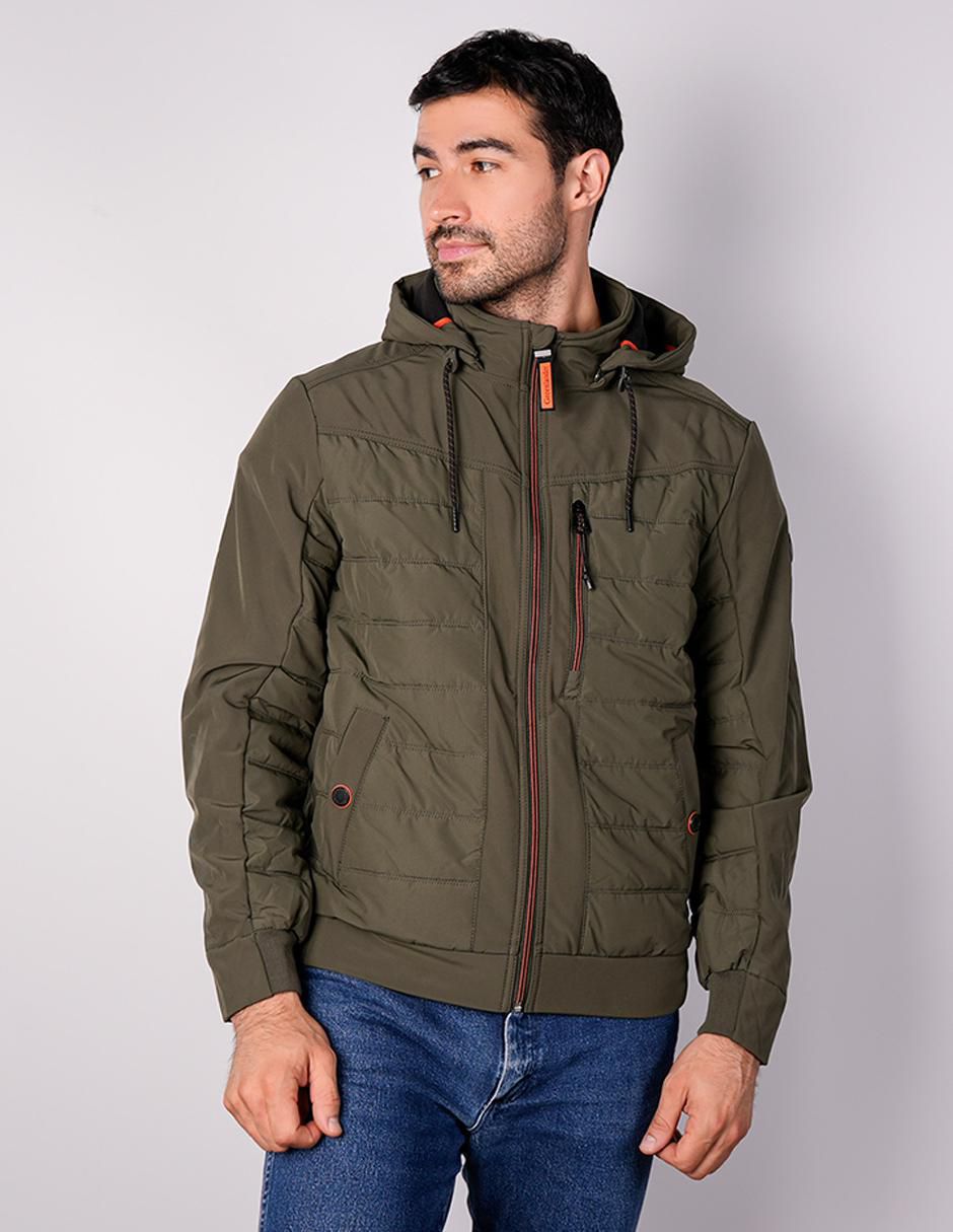 Chamarra capitonada Greenlander capucha desmontable para hombre