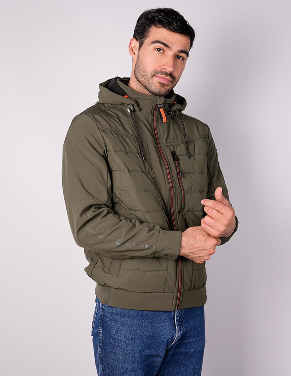 Chamarra capitonada Greenlander capucha desmontable para hombre