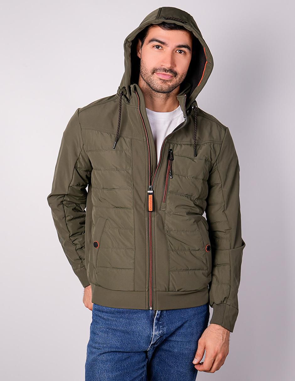 Chamarra capitonada Greenlander capucha desmontable para hombre