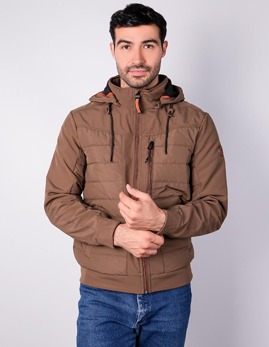 Chamarra capitonada capucha desmontable para hombre Chamarra capitonada capucha desmontable para hombre