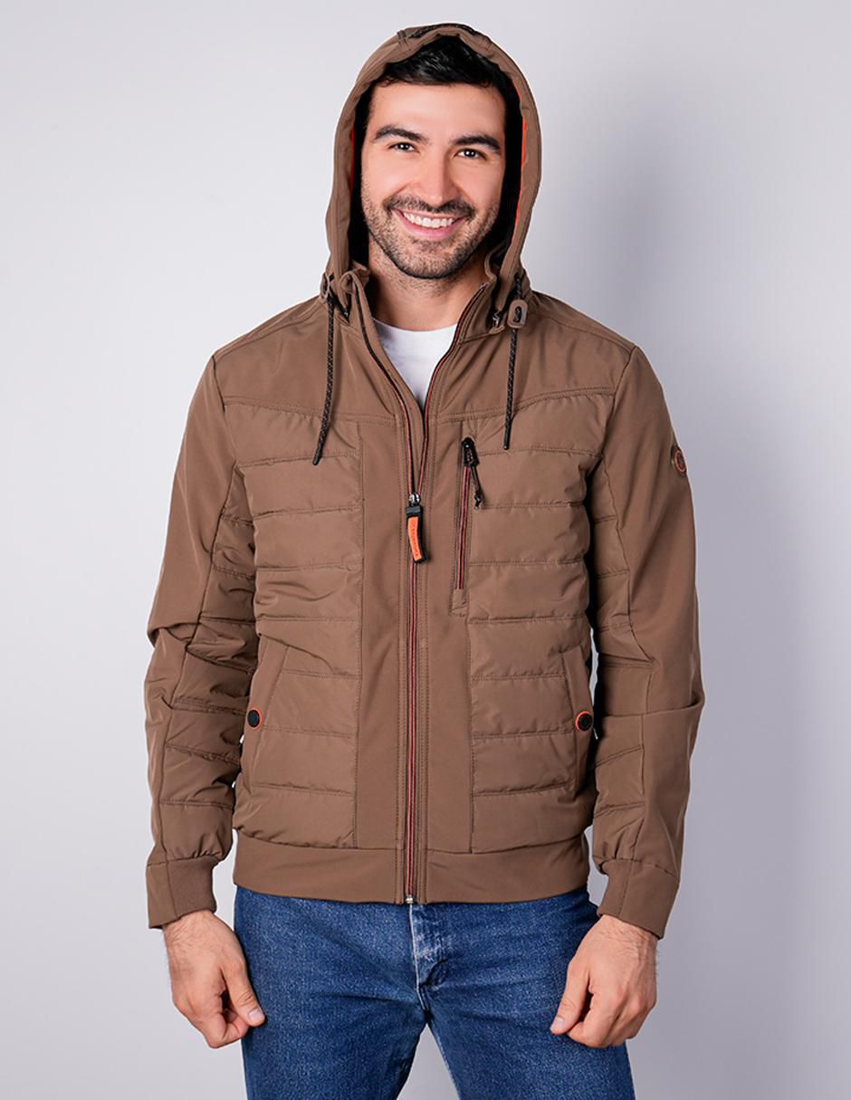 Chamarra capitonada capucha desmontable para hombre 6