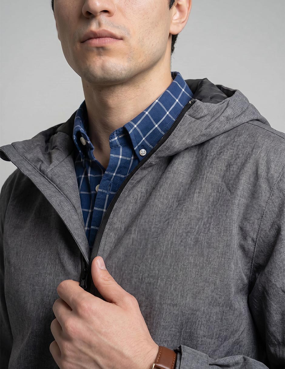 Chamarra casual point zero con capucha para hombre
