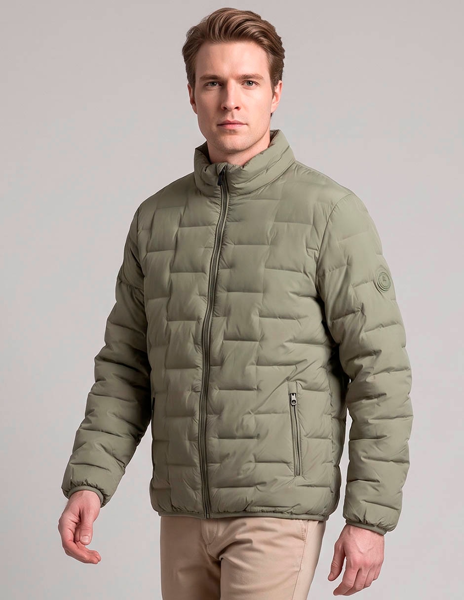 Chamarra capitonada point zero con bolsillos para hombre