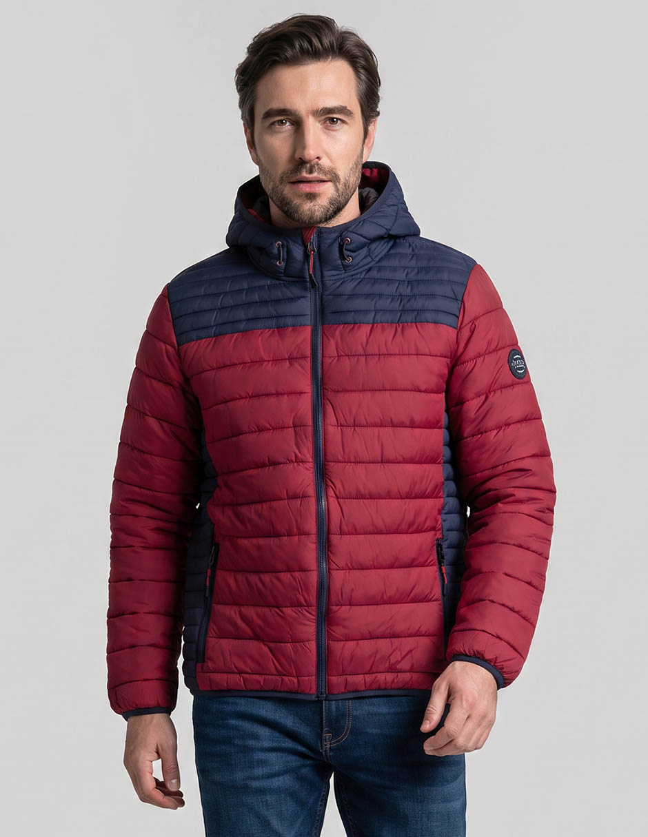 Chamarra capitonada point zero con bolsillos para hombre