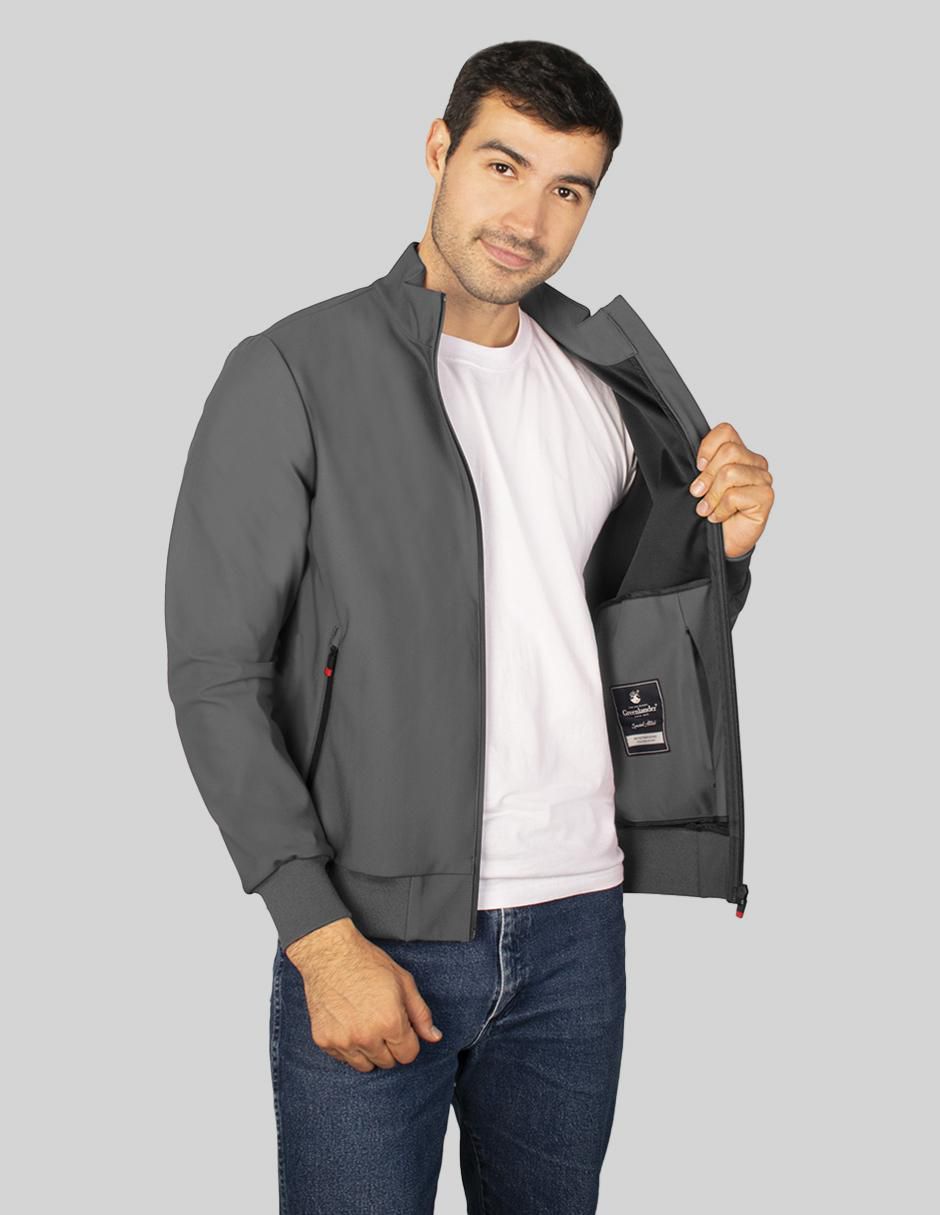 Chamarra bomber con bolsillos para hombre 2