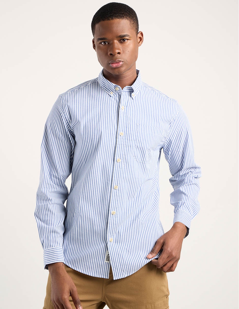 Camisa casual Eddie Bauer de algodón manga larga para hombre
