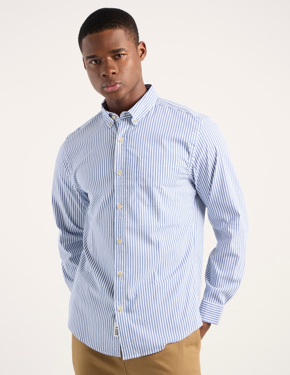 Camisa casual Eddie Bauer de algodón manga larga para hombre