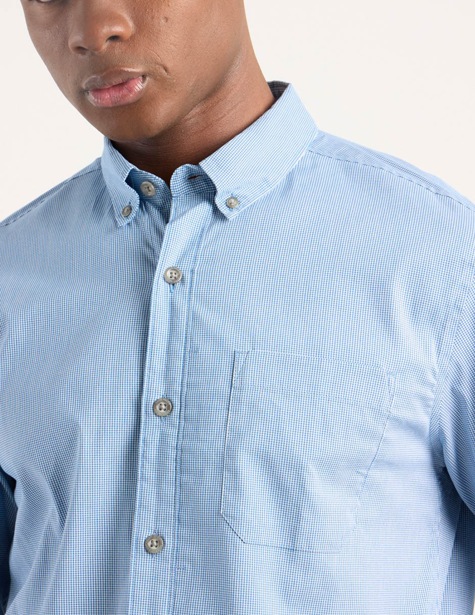 Camisa casual manga larga para hombre 9