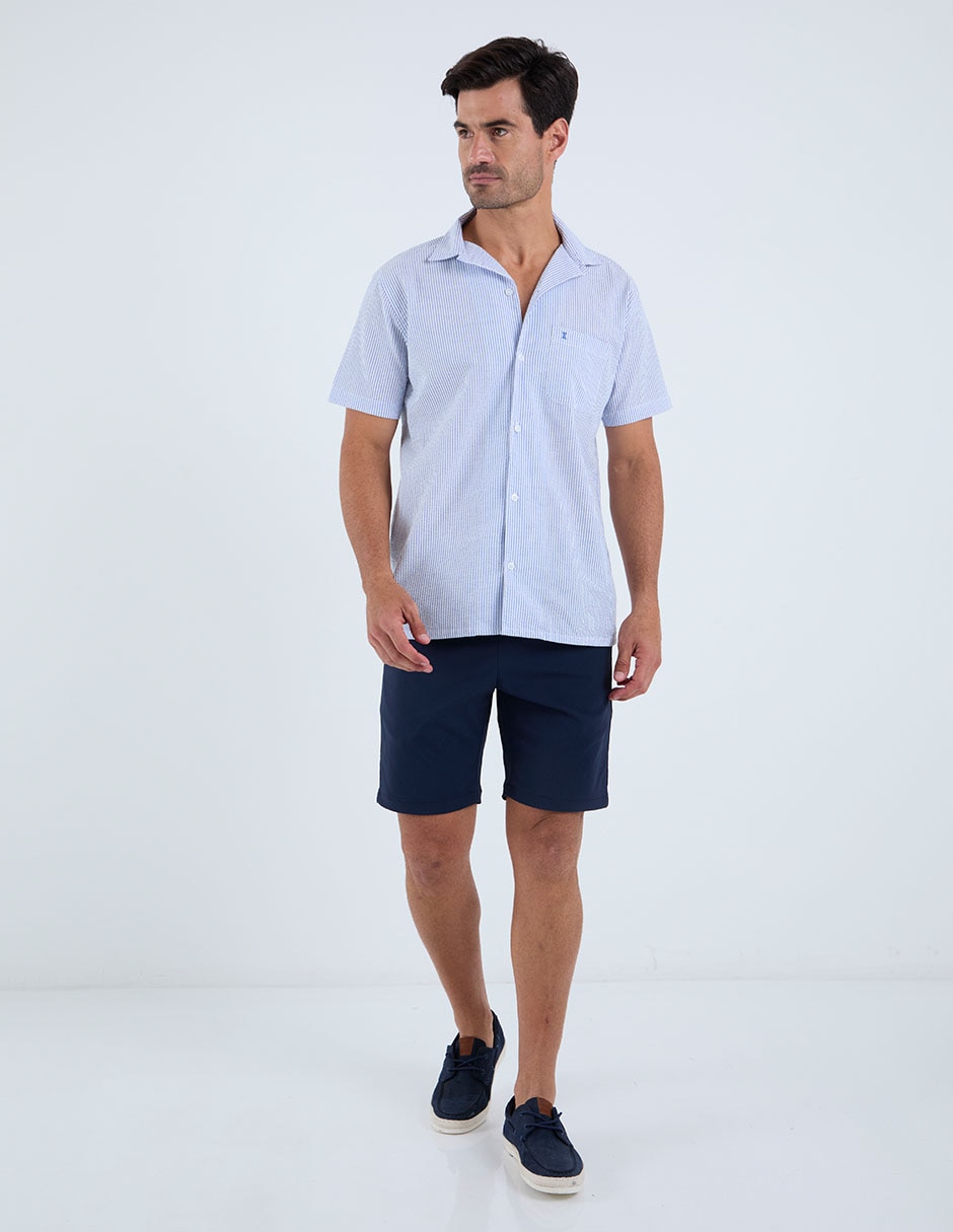 Camisa casual dioro de algodón manga corta para hombre