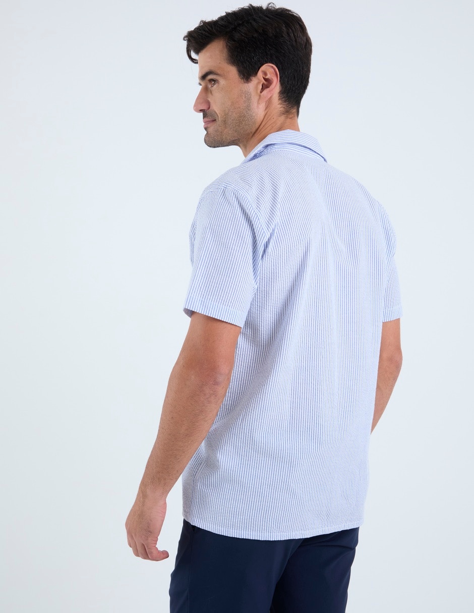 Camisa casual dioro de algodón manga corta para hombre