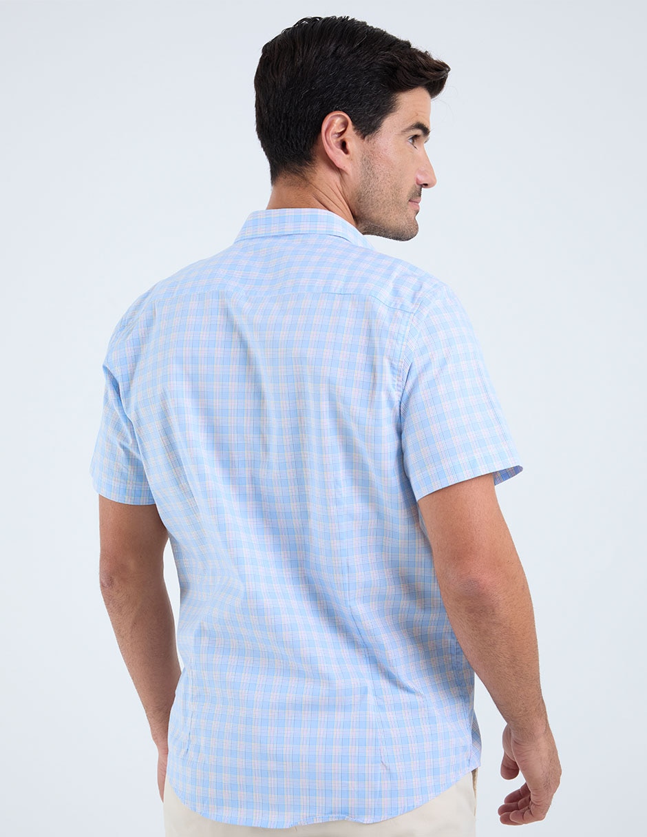 Camisa casual de algodón manga corta para hombre 8