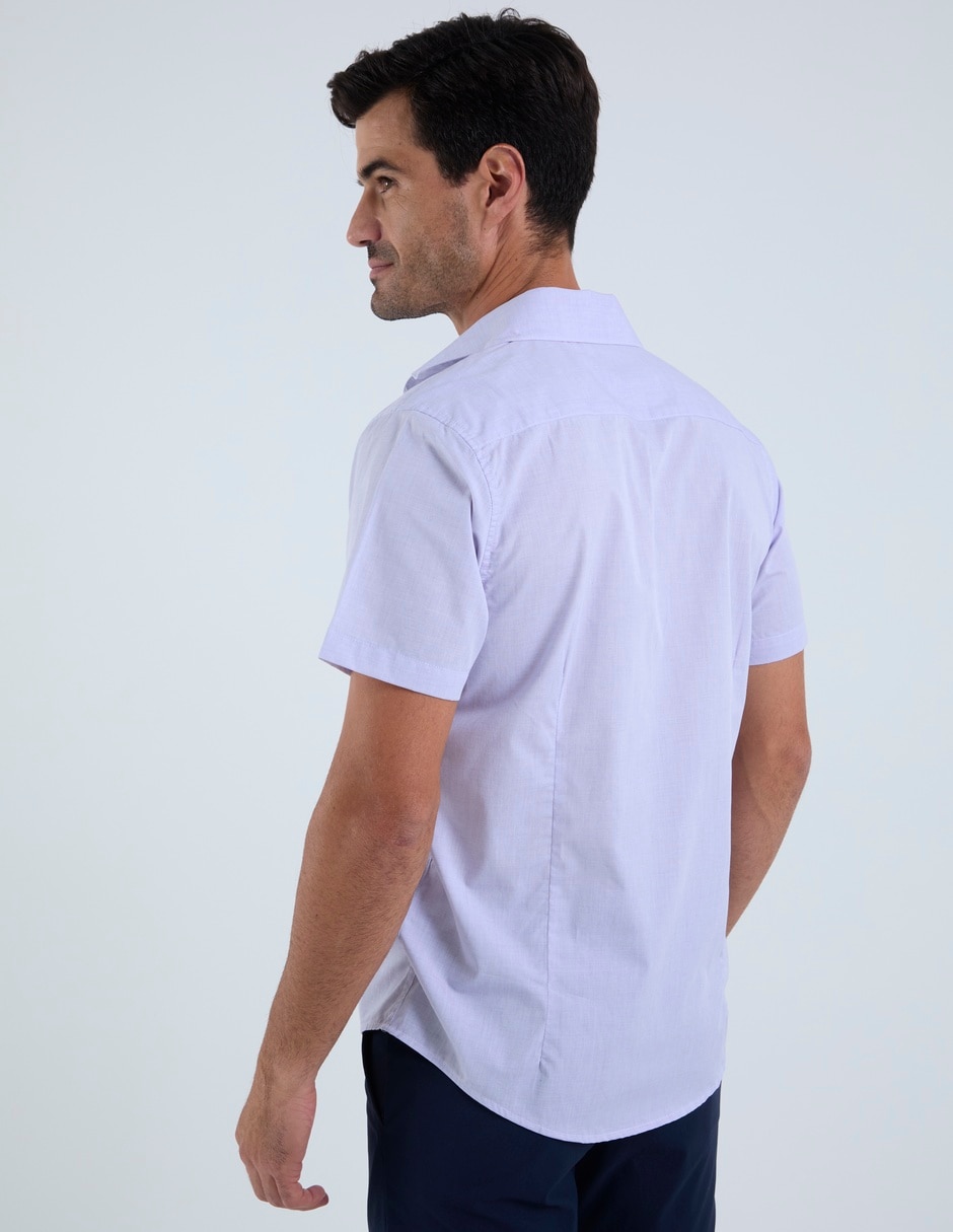 Camisa casual dioro de algodón manga corta para hombre