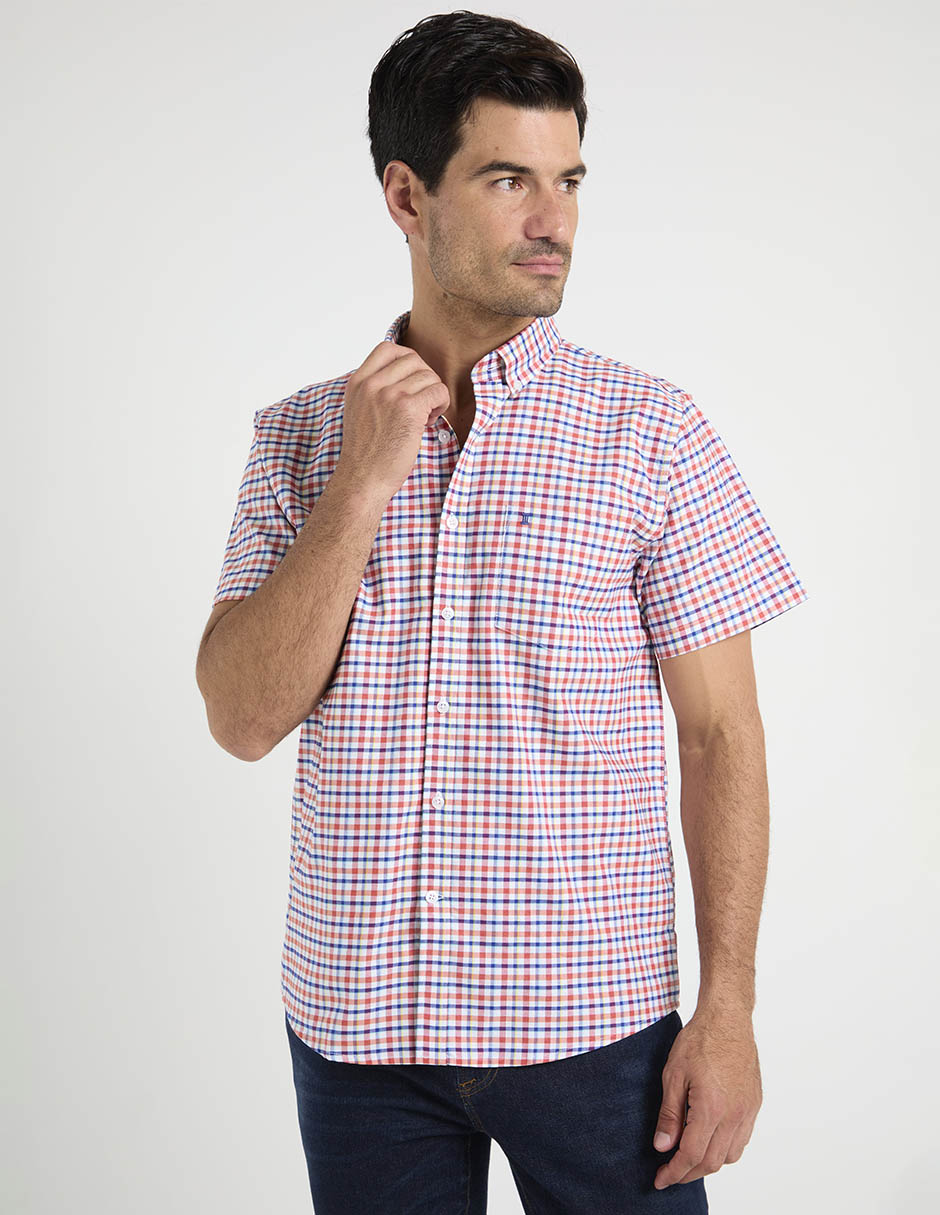 Camisa casual de algodón manga corta para hombre Camisa casual de algodón manga corta para hombre